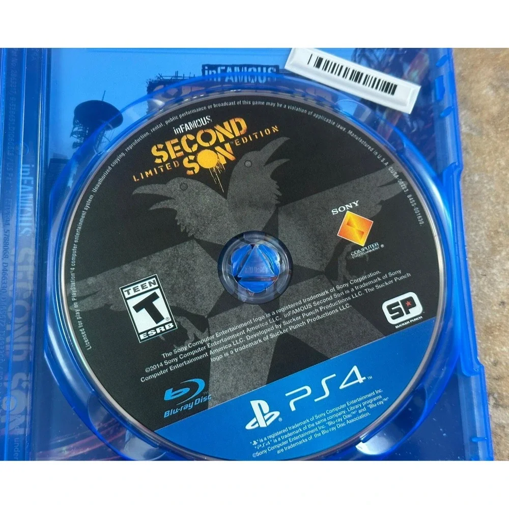 Infamous Second Son Limited Edition 2014 Sony PlayStation 4 Ps4 No Manuel